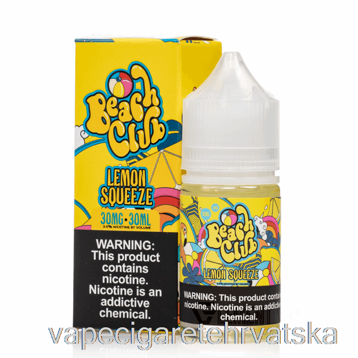 Vape Hrvatska Lemon Squeeze - Beach Club Soli - 30ml 30mg